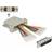 DeLock D-Sub HD 44-stifts krimpkontakt 2 RJ45-uttag monteringssats beige