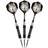 Elkadart 22-0430-19 Lone Wolf Steel Tip Darts Silver with Black Knurling 19 g