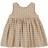 Wheat Pinafore Wrinkle Dress - Golden Dove Check (5200h-467-5094)