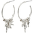 Pilgrim Freedoml Pendant Hoop Earrings - Silver/Transparent