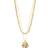 Pilgrim Willpower Curb Chain & Coin Necklace - Gold