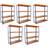 MonsterShop S-rax 5 x Metal Shelving Heavy Duty Racking Blue Racking