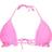 PrettyLittleThing Frill Edge Padded Bikini Top - Hot Pink