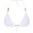 PrettyLittleThing Wooden Bead Triangle Bikini Top - White