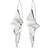 Pilgrim Learn Earrings - Silver/Transparent