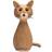 Spring Copenhagen Brave Cat Oak Prydnadsfigur 24cm