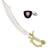 Widmann Pirate Sword With Eyepatch Swords Novelty Toy Weapons & Armour for Fancy Dress Costumes Accessory