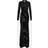 Off-White High-neck mesh maxi dress black