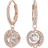 Swarovski Sparkling Dance Drop Earrings - Rose Gold/Transparent