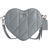 Coach Heart Crossbody With Quilting - Silver/Grey Blue