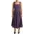Dolce & Gabbana Striped Cotton A-Line Stretch Dress - Purple