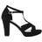 Shein Women Minimalist Chunky Heeled Ankle Strap Sandals, Elegant Black Faux Suede Heeled Sandals