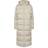 Pieces Bee Midi Longline Hooded Padded Puffer Coat - Cream