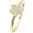 Scrouples Flower Ring - Gold/Transparent