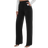 Shein Tall Slant Pocket Straight Leg Pants - Black