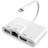 Nördic LGN-108 Lightning - USB A 3.1/RJ45/HDMI/USB C PD Adapter M-F