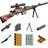 HGMMFZ Toy Gun Soft Bullet 98K Socket Ejection Sniper Rifle