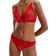 Calvin Klein Seductive Comfort Plunge Bra - Rustic Red