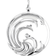 Thomas Sabo Wave Pendant - Silver/Blue/Transparent