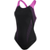 Speedo Plastisol Laneback Swimsuit - Black/Neon Orchid