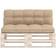 vidaXL 314546 2-pack Stolsdyna Beige (120x80cm)