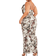 PrettyLittleThing Printed Plisse Cowl Neck Maxi Dress Plus Size - Brown