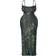 PrettyLittleThing Printed Plisse Cowl Neck Maxi Dress Plus Size - Khaki