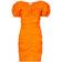 Ganni Gathered Poplin Mini Dress - Vibrant Orange