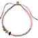 Stine A Harmony Bracelet with Calm Grey & Pink Gemstones and Khakigrey Ribbon Nylon
