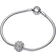Pandora Sparkling Pavé Round Charm - Silver/Transparent