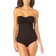 Anne Cole Twist Front Bandeaukini Swim Top - Black