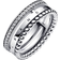 Pandora Signature Logo Pavé & Beads Ring - Silver/Transparent