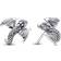 Pandora Game of Thrones Curved Dragon Stud Earrings - Silver/Red