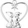 Rosendahl Karen Blixen Heart Children Silver Julgranspynt 7cm