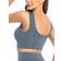 Shein Seamless Sports Bra With Mesh Panel, Shiny Finish, No Steel Wire, For Daily Wear