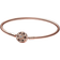 Pandora Moments Sparkling Snowflake Clasp Bangle - Rose Gold/Transparent