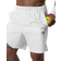 ICANIWILL Smash Padel 2 in 1 Shorts Men - White/Navy