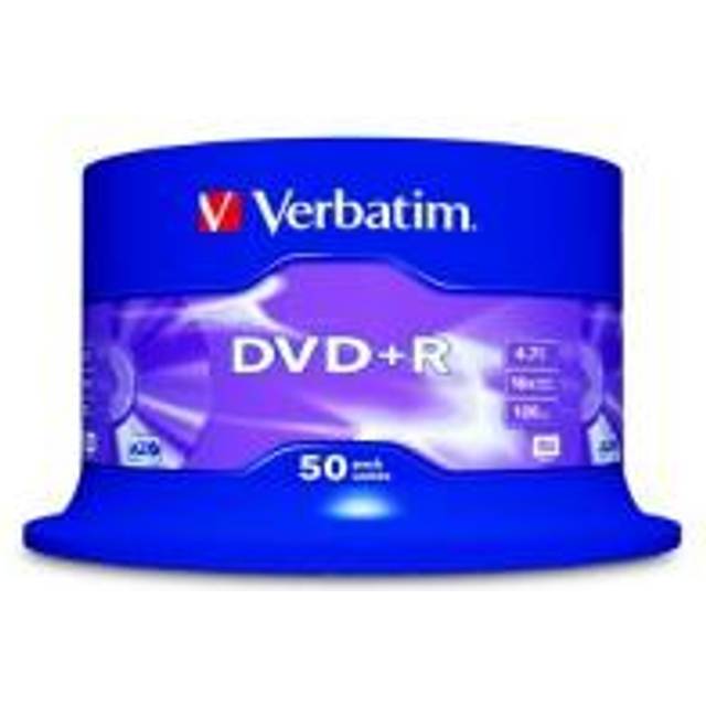 Verbatim DVD+R 4.7GB 16x Spindle 50-Pack • Priser »