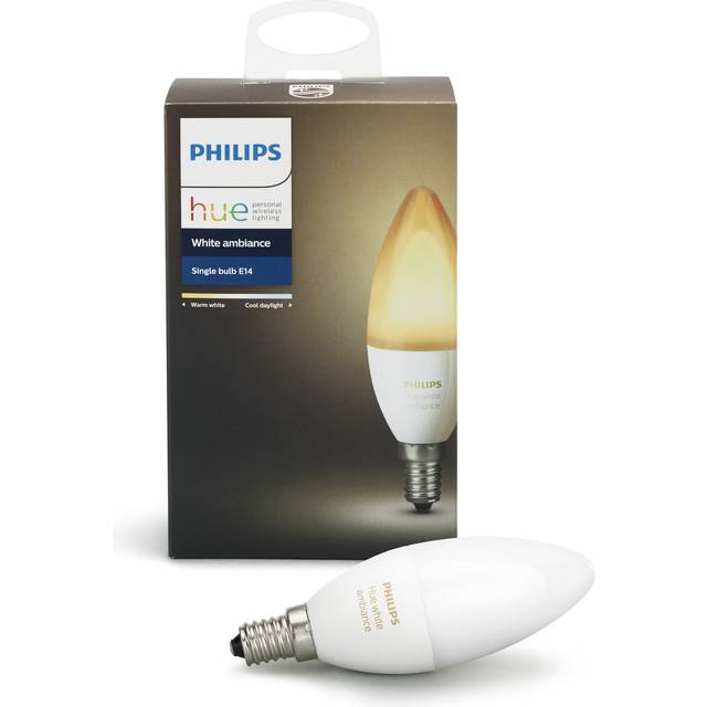 Philips Hue White Ambiance Candle LED Lamp 6W E14 • Pris »