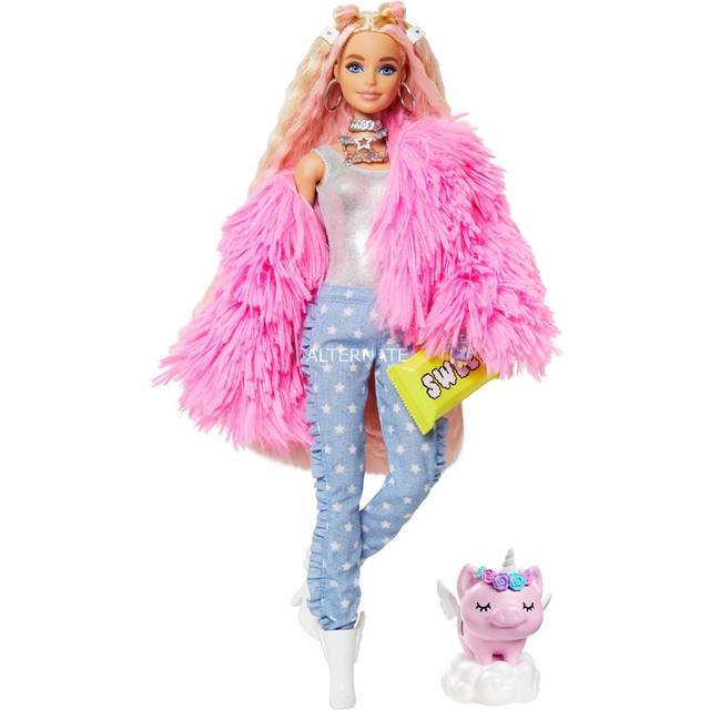 Barbie Barbie Extra Doll with Unicorn Pig GRN28 • Pris »