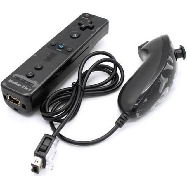 MTK Nintendo Wii Motion Plus Remote + Nunchuck - Black • Pris »