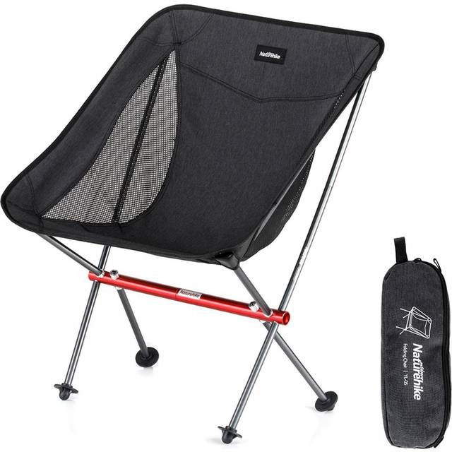Naturehike Bärbar Campingstol Ultralight Hopfällbar Stol Leisure Moon Chair  Används För Fiske Picknick och Vandring (Svart) • Pris »