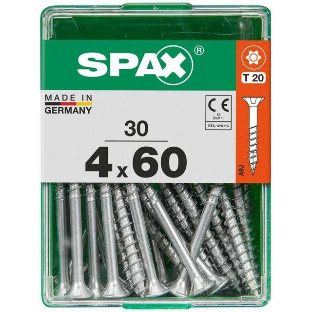 Spax Träskruv Försänkt Gul 4X60Mm 30St/Fp • Pris »