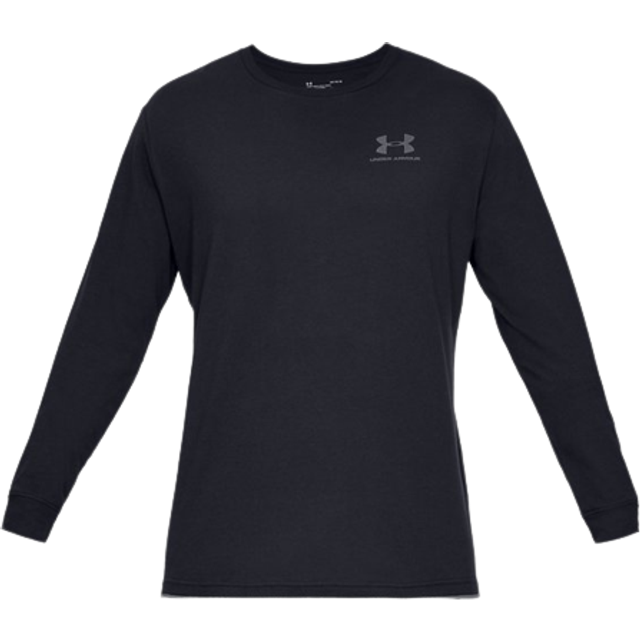 GetUSCart- Under Armour Men's Sportstyle Left Chest Short-Sleeve T-Shirt ,  Steel Light Heather (036)/Black , XX-Large Tall