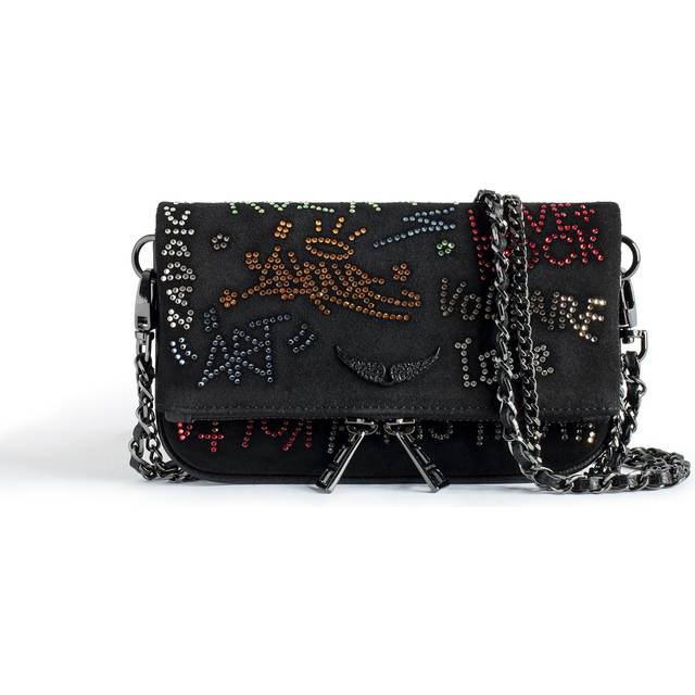 Zadig & Voltaire Rock Nano shoulder bag women Calf Leather/Cotton One Size  Black • Pris »
