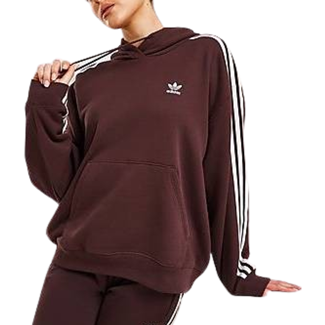 Adidas Originals 3-Stripes Overhead Hoodie - Brown • Pris »